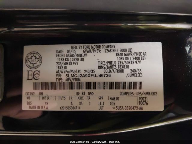 Photo 8 VIN: 5LMCJ2A9XFUJ46726 - LINCOLN MKC 