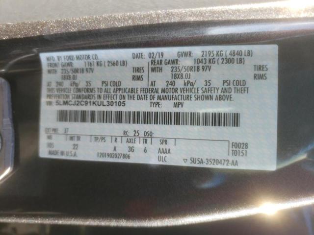 Photo 9 VIN: 5LMCJ2C91KUL30105 - LINCOLN MKC SELECT 