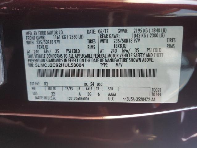 Photo 11 VIN: 5LMCJ2C92HUL58004 - LINCOLN MKC 