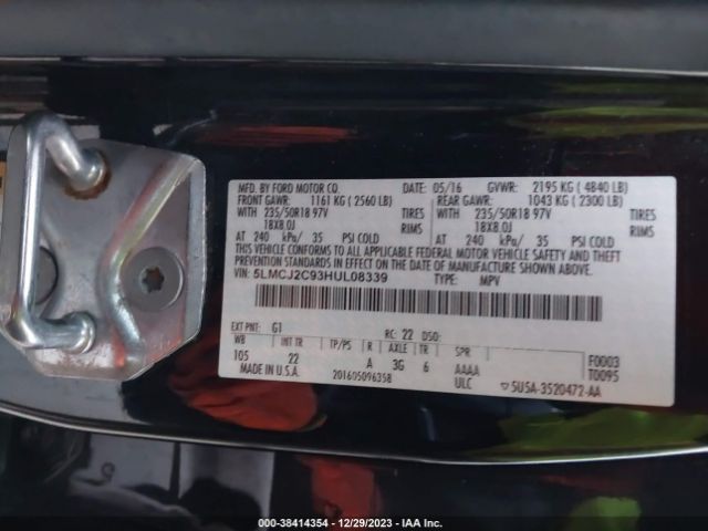 Photo 8 VIN: 5LMCJ2C93HUL08339 - LINCOLN MKC 