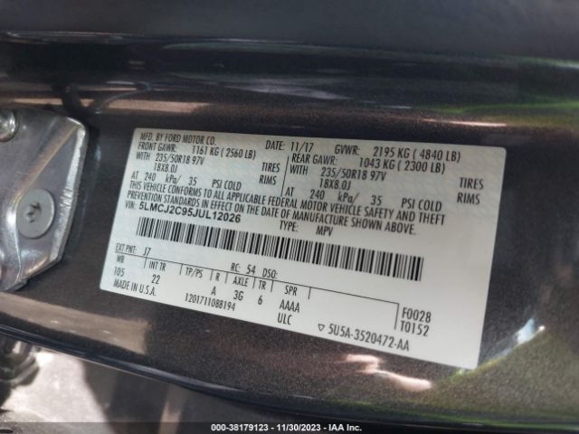 Photo 8 VIN: 5LMCJ2C95JUL12026 - LINCOLN MKC 