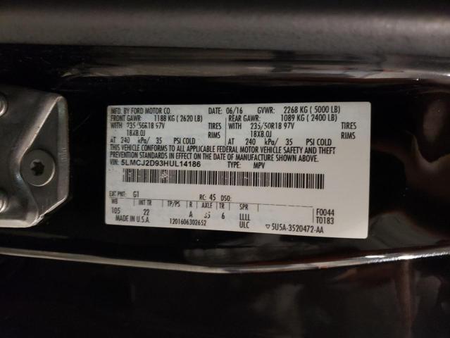 Photo 12 VIN: 5LMCJ2D93HUL14186 - LINCOLN MKC SELECT 