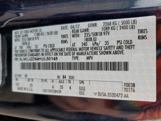 Photo 9 VIN: 5LMCJ2D94HUL50145 - LINCOLN MKC SELECT 