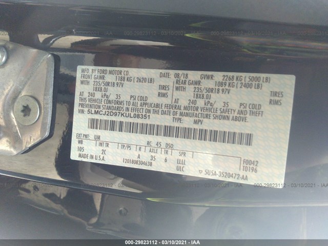 Photo 8 VIN: 5LMCJ2D97KUL08351 - LINCOLN MKC 