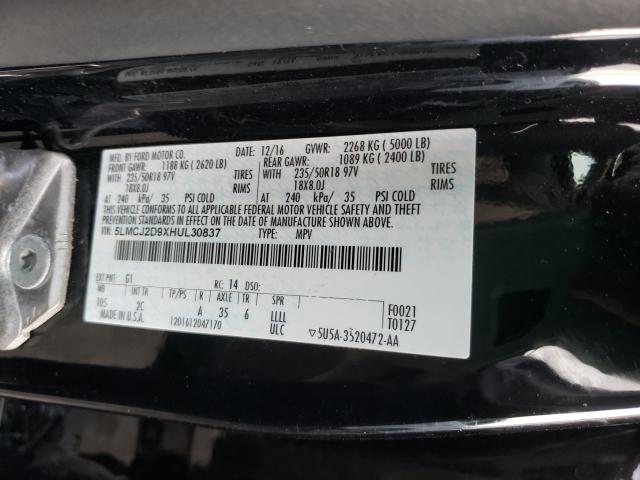 Photo 9 VIN: 5LMCJ2D9XHUL30837 - LINCOLN MKC SELECT 