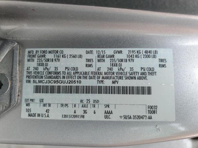 Photo 11 VIN: 5LMCJ3C95GUJ20510 - LINCOLN MKC 