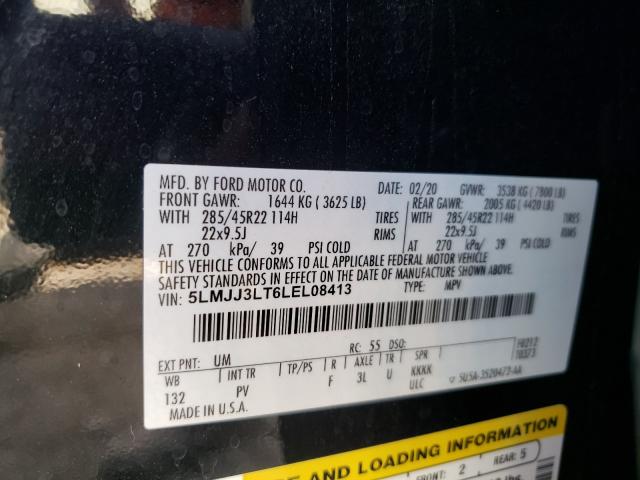 Photo 9 VIN: 5LMJJ3LT6LEL08413 - LINCOLN NAVIGATOR 