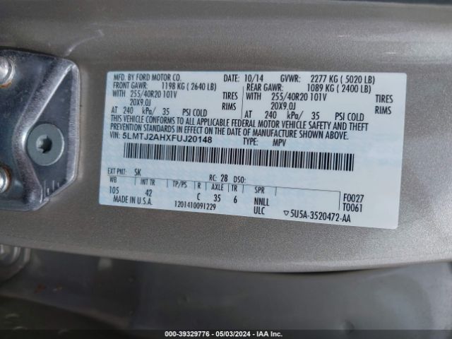 Photo 8 VIN: 5LMTJ2AHXFUJ20148 - LINCOLN MKC 