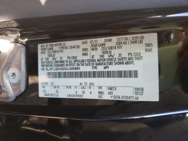 Photo 9 VIN: 5LMTJ2DH2GUJ05480 - LINCOLN MKC SELECT 