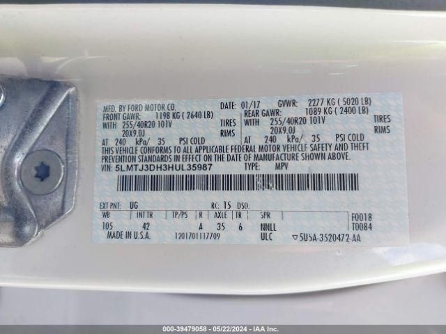 Photo 8 VIN: 5LMTJ3DH3HUL35987 - LINCOLN MKC 