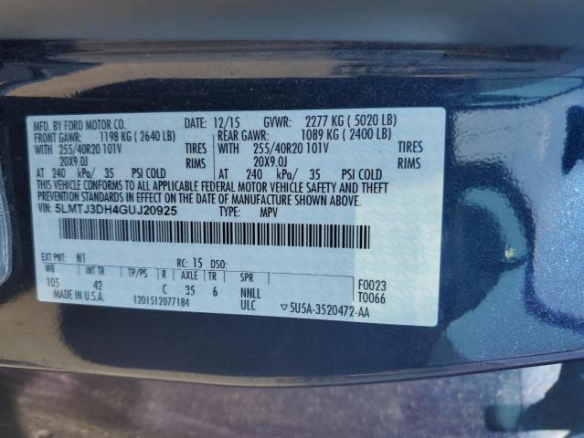 Photo 12 VIN: 5LMTJ3DH4GUJ20925 - LINCOLN MKC 