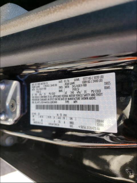 Photo 9 VIN: 5LMTJ3DH4GUJ28300 - LINCOLN MKC RESERV 