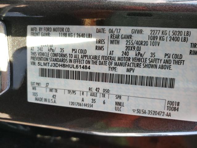 Photo 9 VIN: 5LMTJ3DH8HUL61484 - LINCOLN MKC RESERV 