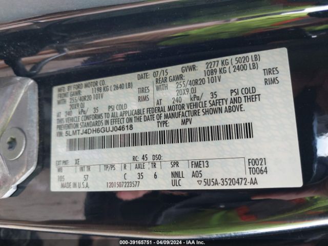 Photo 8 VIN: 5LMTJ4DH6GUJ04618 - LINCOLN MKC 