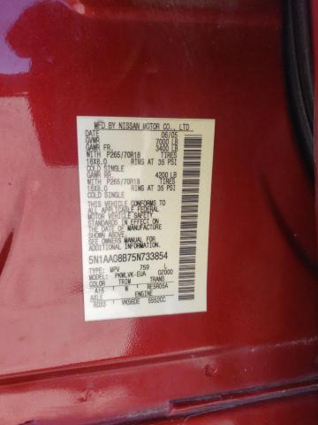 Photo 12 VIN: 5N1AA08B75N733854 - NISSAN ARMADA SE 