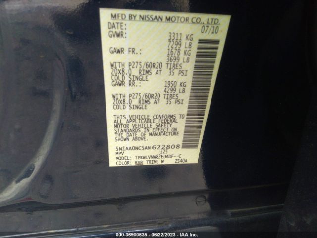 Photo 8 VIN: 5N1AA0NC5AN622808 - NISSAN ARMADA 