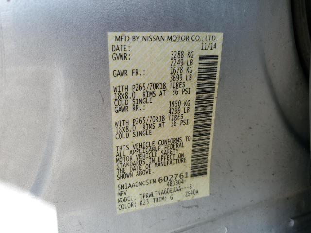 Photo 11 VIN: 5N1AA0NC5FN602761 - NISSAN ARMADA 