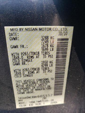 Photo 12 VIN: 5N1AA0NC8BN605552 - NISSAN ARMADA 