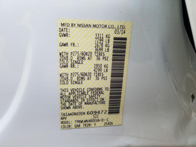 Photo 9 VIN: 5N1AA0NE0EN609472 - NISSAN ARMADA PLA 