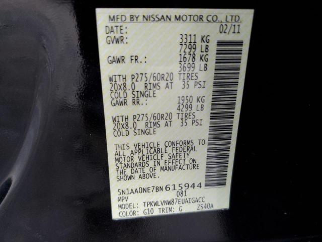 Photo 12 VIN: 5N1AA0NE7BN615944 - NISSAN ARMADA PLA 