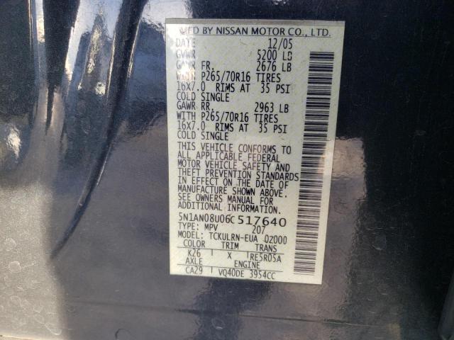 Photo 12 VIN: 5N1AN08U06C517640 - NISSAN XTERRA 