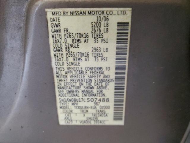 Photo 11 VIN: 5N1AN08U17C507488 - NISSAN XTERRA 