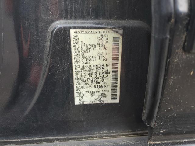 Photo 12 VIN: 5N1AN08U35C636863 - NISSAN XTERRA 