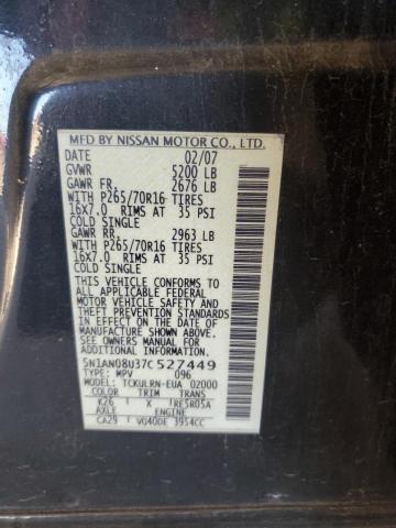 Photo 11 VIN: 5N1AN08U37C527449 - NISSAN XTERRA 