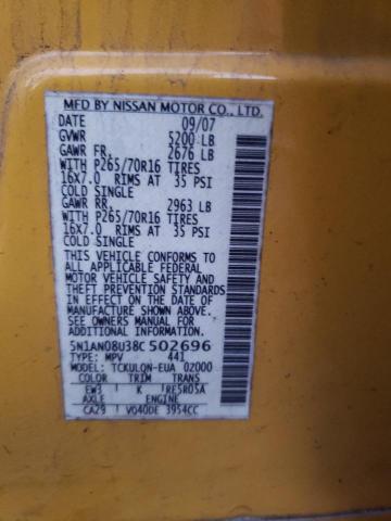 Photo 11 VIN: 5N1AN08U38C502696 - NISSAN XTERRA 