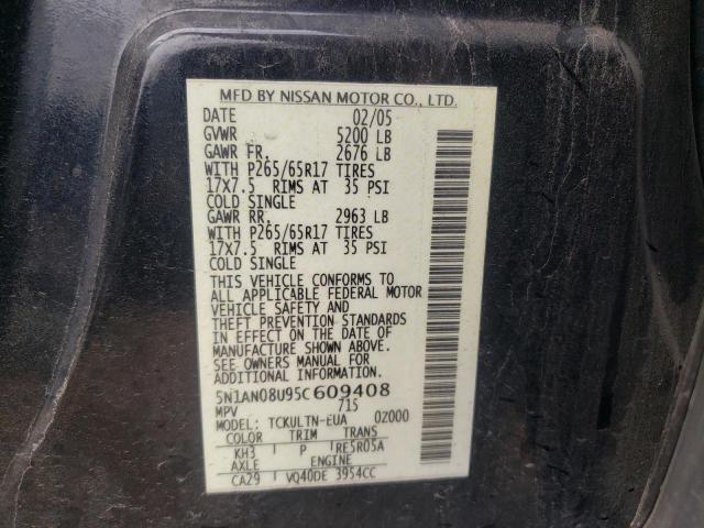 Photo 11 VIN: 5N1AN08U95C609408 - NISSAN XTERRA 