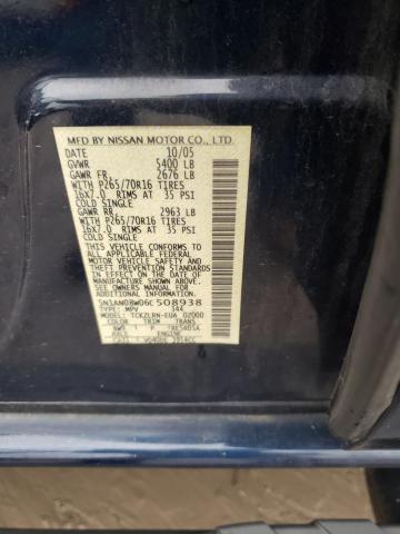 Photo 11 VIN: 5N1AN08W06C508938 - NISSAN XTERRA OFF 