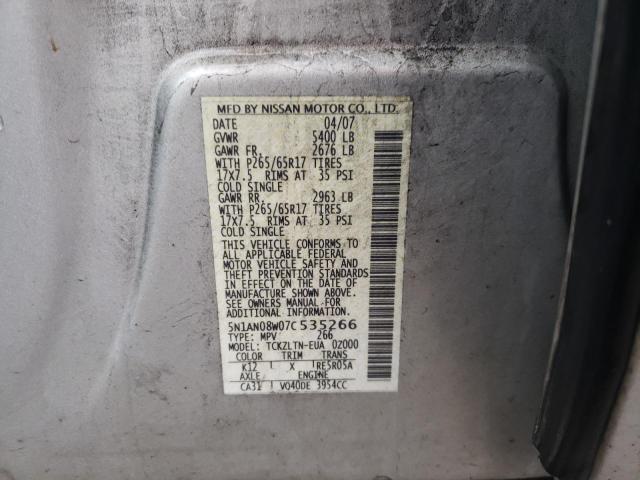 Photo 13 VIN: 5N1AN08W07C535266 - NISSAN XTERRA 