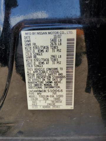 Photo 12 VIN: 5N1AN08W18C510068 - NISSAN XTERRA 