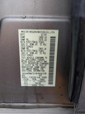 Photo 12 VIN: 5N1AN08W25C646639 - NISSAN XTERRA OFF 