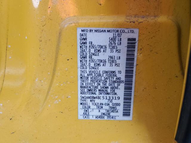 Photo 11 VIN: 5N1AN08W48C513319 - NISSAN XTERRA OFF 