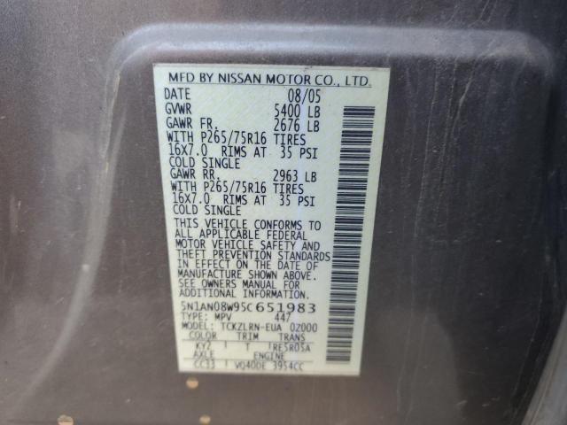 Photo 13 VIN: 5N1AN08W95C651983 - NISSAN XTERRA 