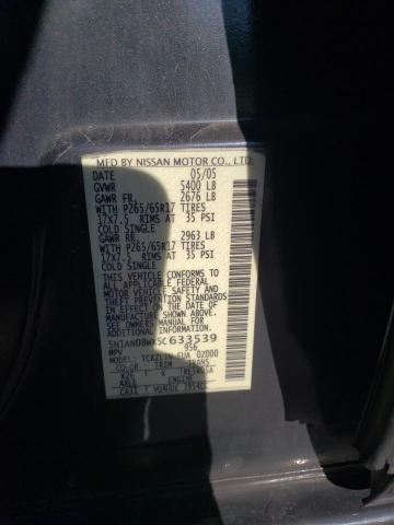 Photo 12 VIN: 5N1AN08WX5C633539 - NISSAN XTERRA OFF 