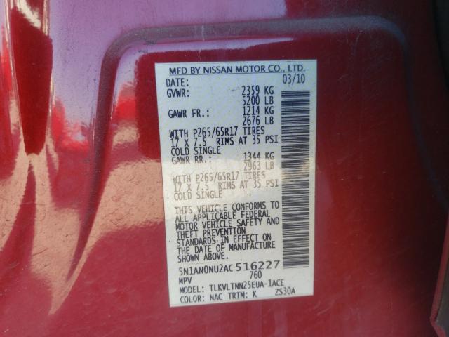 Photo 9 VIN: 5N1AN0NU2AC516227 - NISSAN XTERRA OFF 