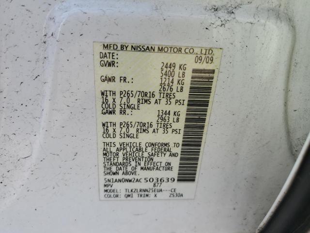 Photo 11 VIN: 5N1AN0NW2AC503639 - NISSAN XTERRA 