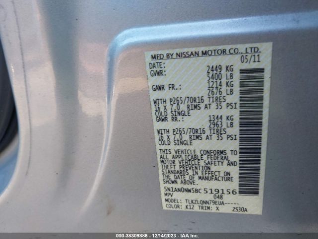 Photo 8 VIN: 5N1AN0NW5BC519156 - NISSAN XTERRA 