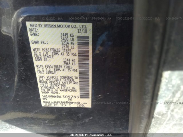 Photo 8 VIN: 5N1AN0NW6BC509283 - NISSAN XTERRA 