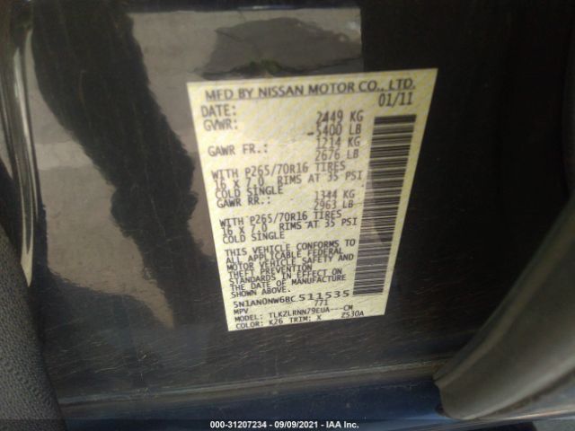 Photo 8 VIN: 5N1AN0NW6BC511535 - NISSAN XTERRA 