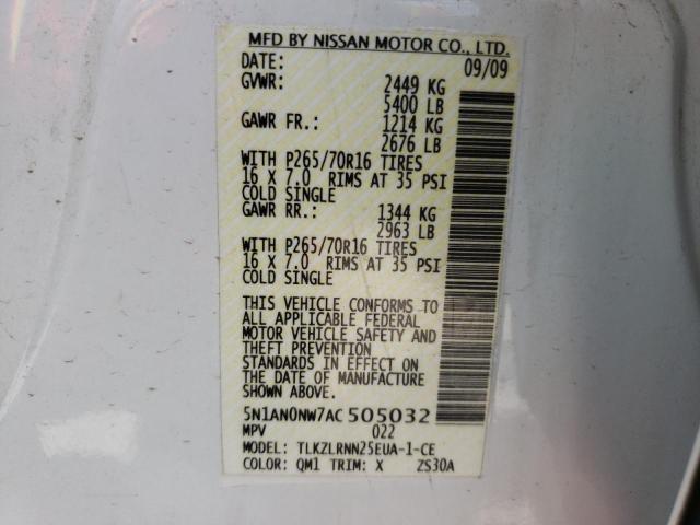 Photo 9 VIN: 5N1AN0NW7AC505032 - NISSAN XTERRA OFF 