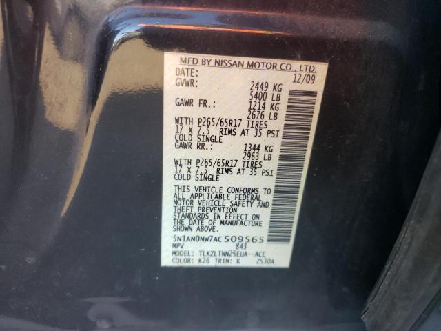 Photo 11 VIN: 5N1AN0NW7AC509565 - NISSAN XTERRA OFF 