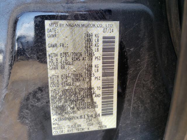 Photo 9 VIN: 5N1AN0NW7EN815434 - NISSAN XTERRA X 