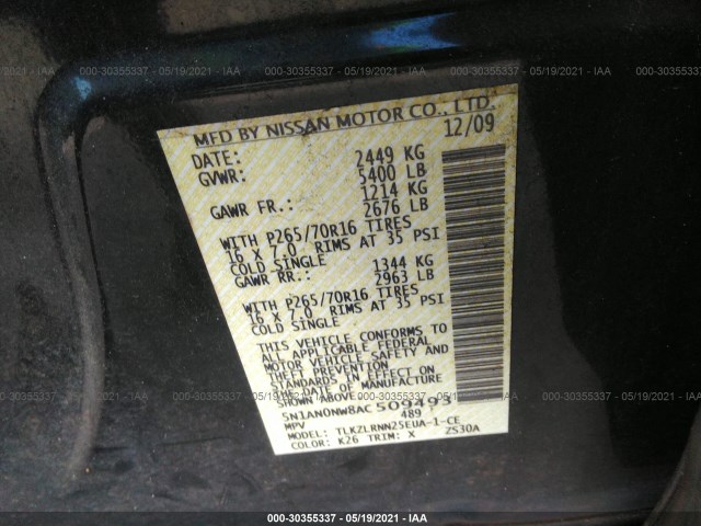 Photo 8 VIN: 5N1AN0NW8AC509493 - NISSAN XTERRA 