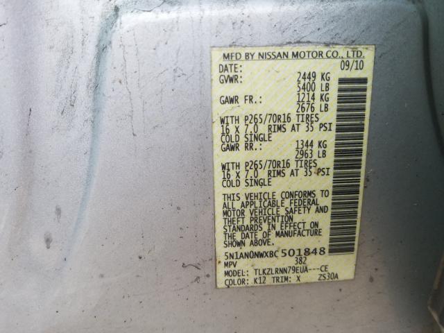 Photo 9 VIN: 5N1AN0NWXBC501848 - NISSAN XTERRA OFF 