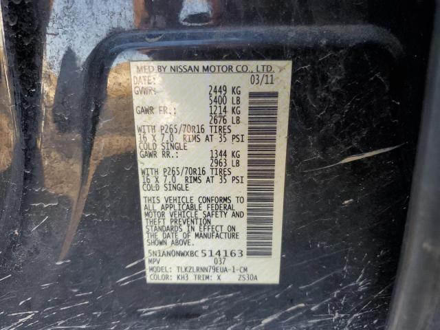 Photo 12 VIN: 5N1AN0NWXBC514163 - NISSAN XTERRA OFF 