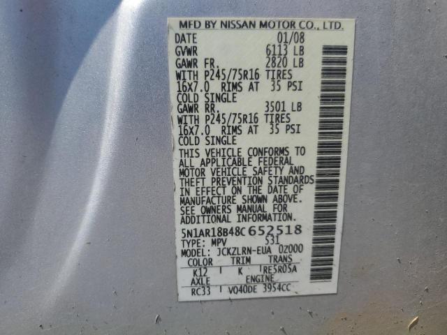 Photo 11 VIN: 5N1AR18B48C652518 - NISSAN PATHFINDER 