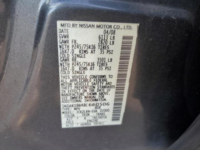 Photo 12 VIN: 5N1AR18B48C660506 - NISSAN PATHFINDER 